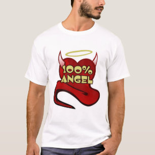 100% Angel Devil Heart T-Shirt