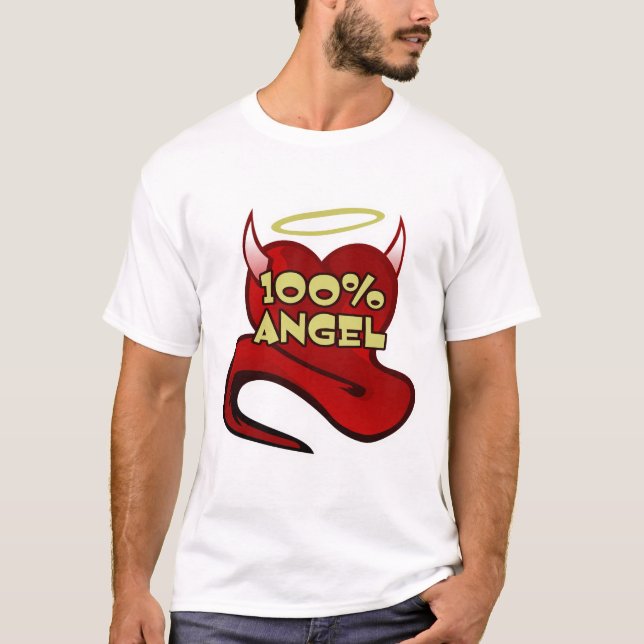 100% Angel Devil Heart T-Shirt (Front)