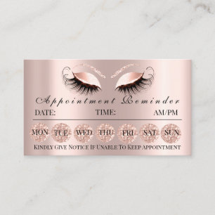 100 Appointment Reminder Cards Makeup Lash RoseLux
