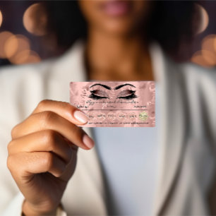 100 Appointment Reminder Floral Makeup Eyelash VIP Business Card