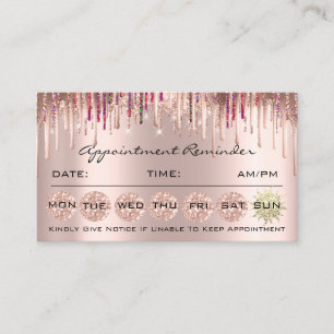 100 Appointment Reminder Social Makeup Holograph Business Card