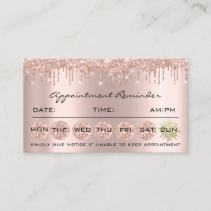 100 Appointment Reminder Social Makeup Lash Hairs Business Card
