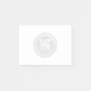 [100] Assyrian Winged Lion - Silver Lamassu Post-it Notes