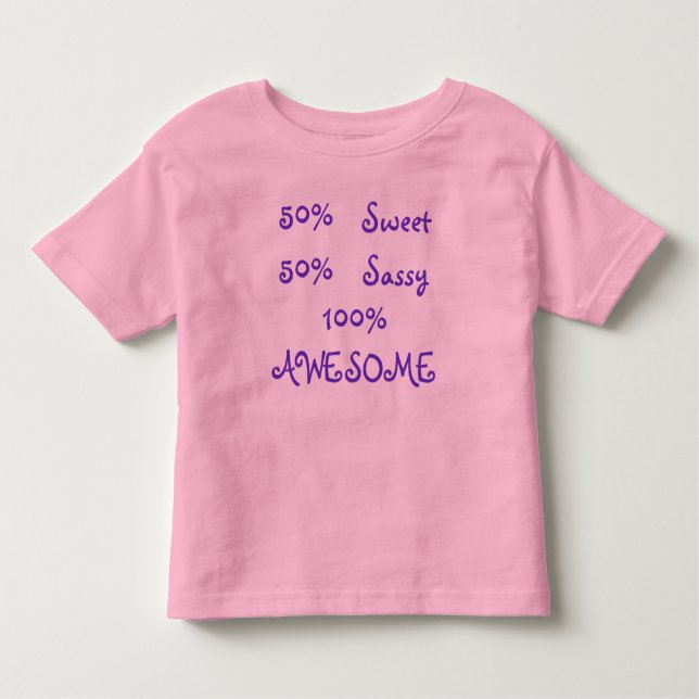 100% Awesome Toddler T-Shirt (Front)