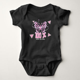 100% baby clothes made with love bodysuit
