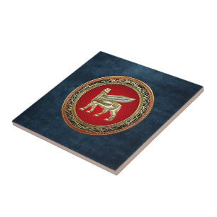 [100] Babylonian Winged Bull Lamassu [3D] Tile