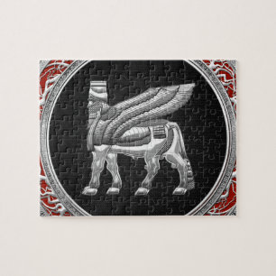 [100] Babylonian Winged Bull [Silver] [3D] Jigsaw Puzzle