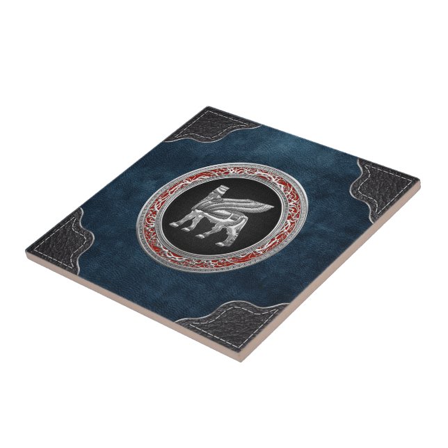 [100] Babylonian Winged Bull [Silver] [3D] Tile (Side)