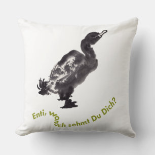 100% Baumwolle Dekokissen mit Entenmotiv Cushion