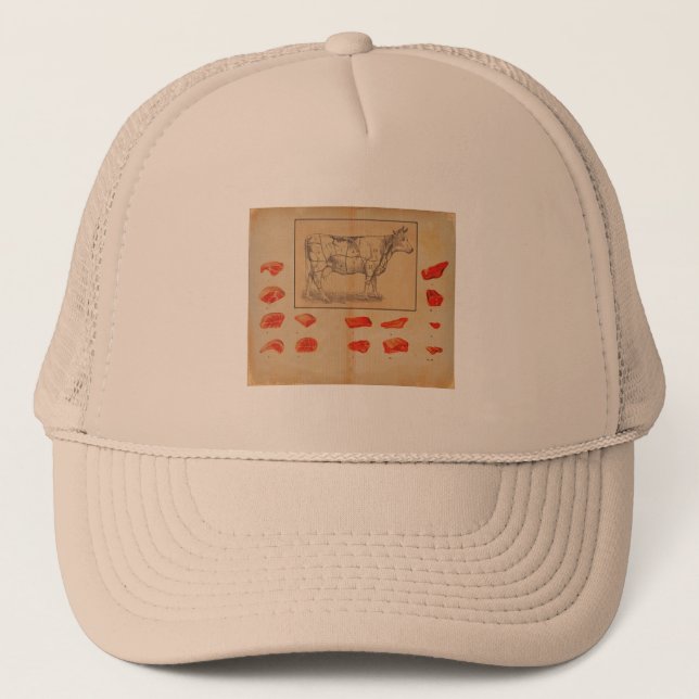 100% beef trucker hat (Front)