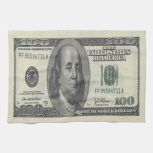 $100 Bill Kitchen Towel