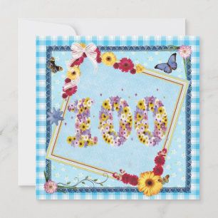 100 Birthday party Invitation flowers,butterflies