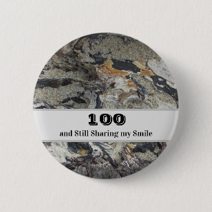 100 Birthday Sharing My Smile Beach Celebration 6 Cm Round Badge