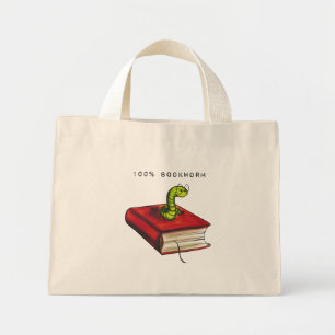 100% Bookworm Mini Tote Bag