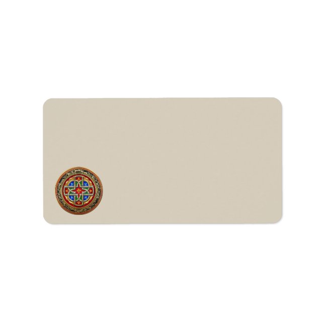 [100] Celtic Cross [Gold+Enamel] Label (Front)