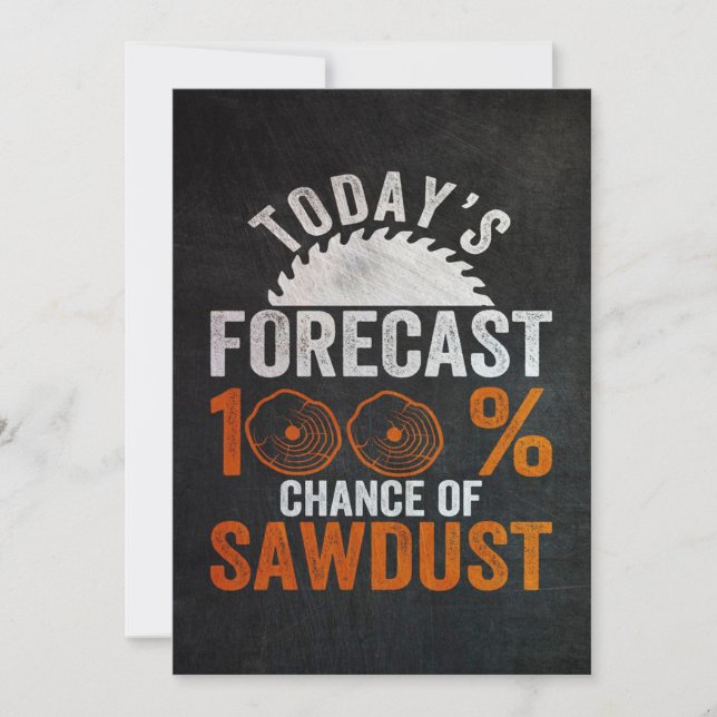 100 Chance of Sawdust Retro Holiday Card (Front)