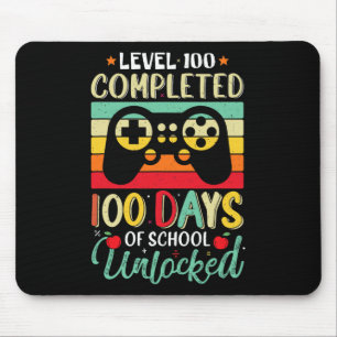 100 Completed Gamer Boys 100 Days Of School Unlock Mouse Pad