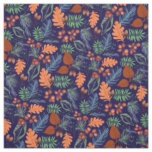 100% cotton fabric in fall leaf pattern 