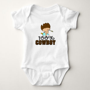 100% Cowboy Baby Bodysuit