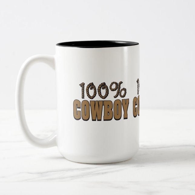 100% Cowboy Two-Tone Coffee Mug (Left)