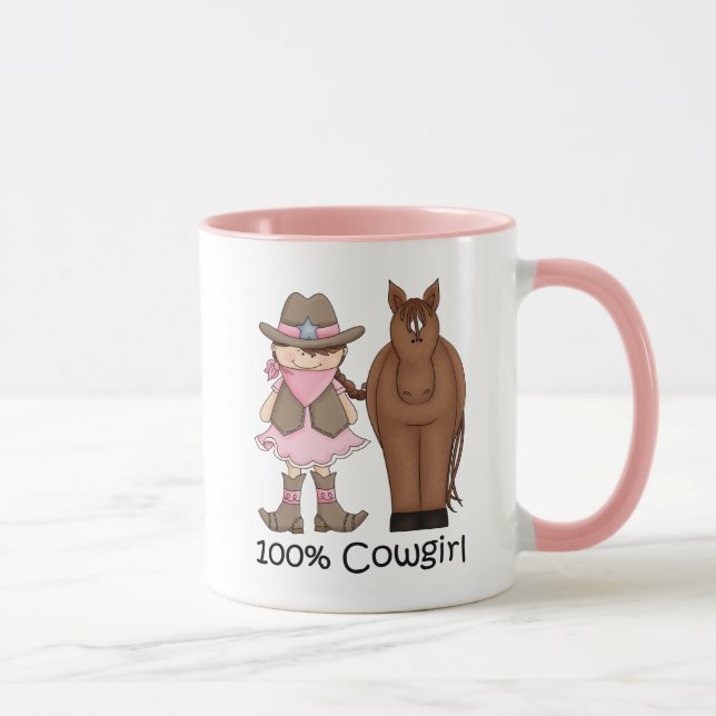 100% Cowgirl and Horse Western Mug (Right)