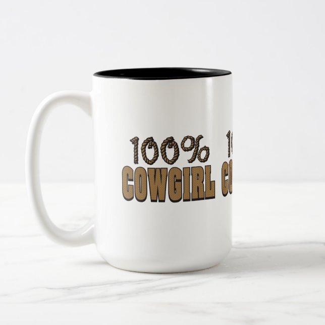 100% Cowgirl Two-Tone Coffee Mug (Left)