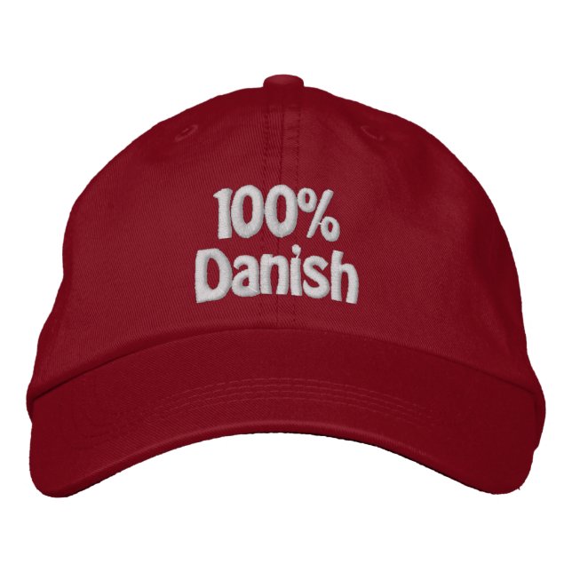 100% Danish Embroidered Hat (Front)
