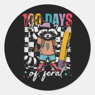 100 Day Of School Kids Funny 100th Days Of School  Classic Round Sticker