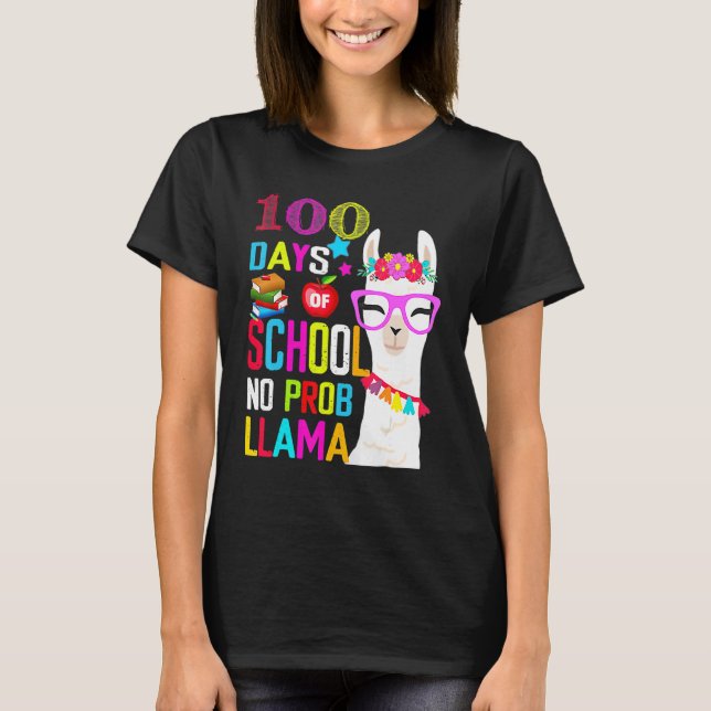 100 Day Of School Long Sleeve Shirt 100th No Probl (Front)