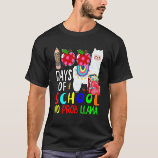 100 Day Of School No Prob Llama Cute Llama Lover S T-Shirt