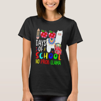 100 Day Of School No Prob Llama Cute Llama Lover S T-Shirt