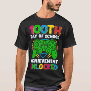 100 Day Of School Unlocked Gamer 100th Days Of Sch T-Shirt