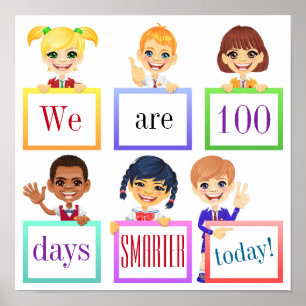 100 Day School Poster