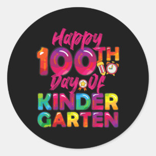 100 Days All Student Teacher Happy 100th Day Of Ki Classic Round Sticker