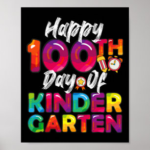 100 Days All Student Teacher Happy 100th Day Of Ki Poster