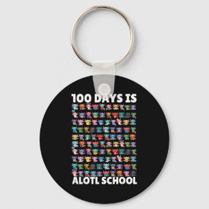 100 Days Alotl School Axolotl Key Ring