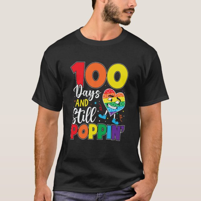 100 Days And Still Poppin 100th Day Of School Boys T-Shirt (Front)