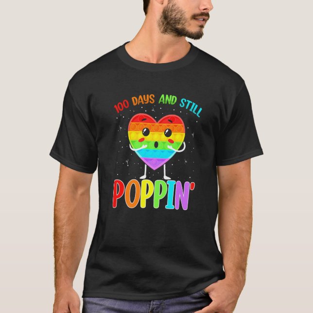 100 Days And Still Poppin 100th Day Of School Boys T-Shirt (Front)