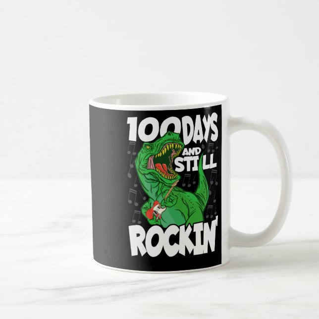 100 Days And Still Rockin - 100 Days Of School Din Coffee Mug (Right)