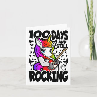 100 Days And Still Rocking - 100 Days Of School Un Card