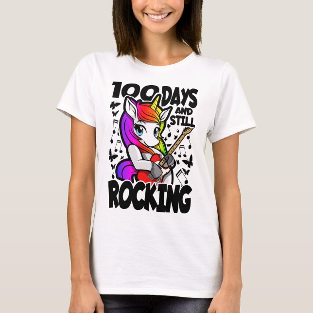 100 Days And Still Rocking - 100 Days Of School Un T-Shirt (Front)