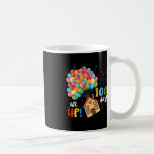 100 Days Are Up Fun 100 Days of School Balloon Hou Coffee Mug