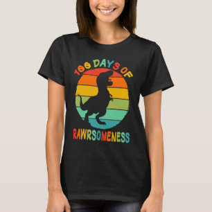 100 Days Awesomeness Of School Rex 100th Days Smar T-Shirt