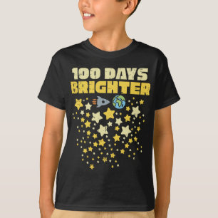 100 Days Brighter 100th Day Of School Stars  T-Shirt