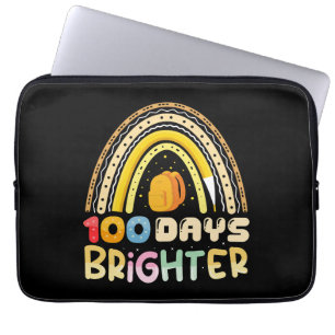 100 Days Brighter 100th Day Of School Teacher Laptop Sleeve