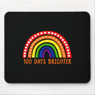 100 Days Brighter Fun Teacher 100th Day Of School Mouse Pad