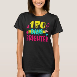 100 Days Brighter Happy 100 Days Of School Pencil T-Shirt
