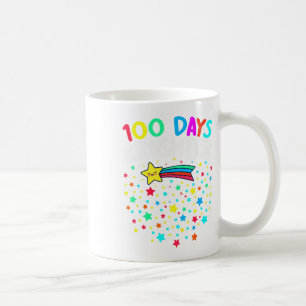 100 Days Brighter Happy 100 Days Of School Teacher Coffee Mug