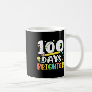 100 Days Brighter Happy 100th Day Of School Coffee Mug