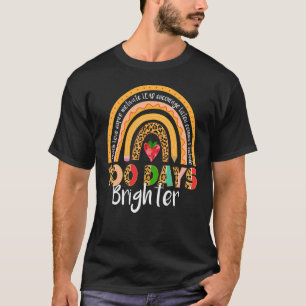 100 Days Brighter Happy 100th Day Of School Rainbo T-Shirt